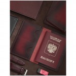 xn--16-jlcqksgwm.xn--p1ai Обложка для паспорта Кожев. мануфактура красная в дерев. уп. _11115